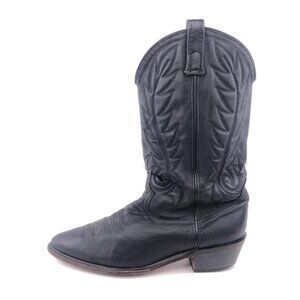 ACME Vintage Black Leather Western Boots 10.5D